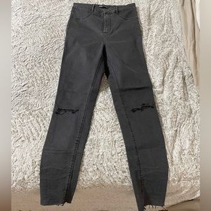 ZARA black ripped jeans